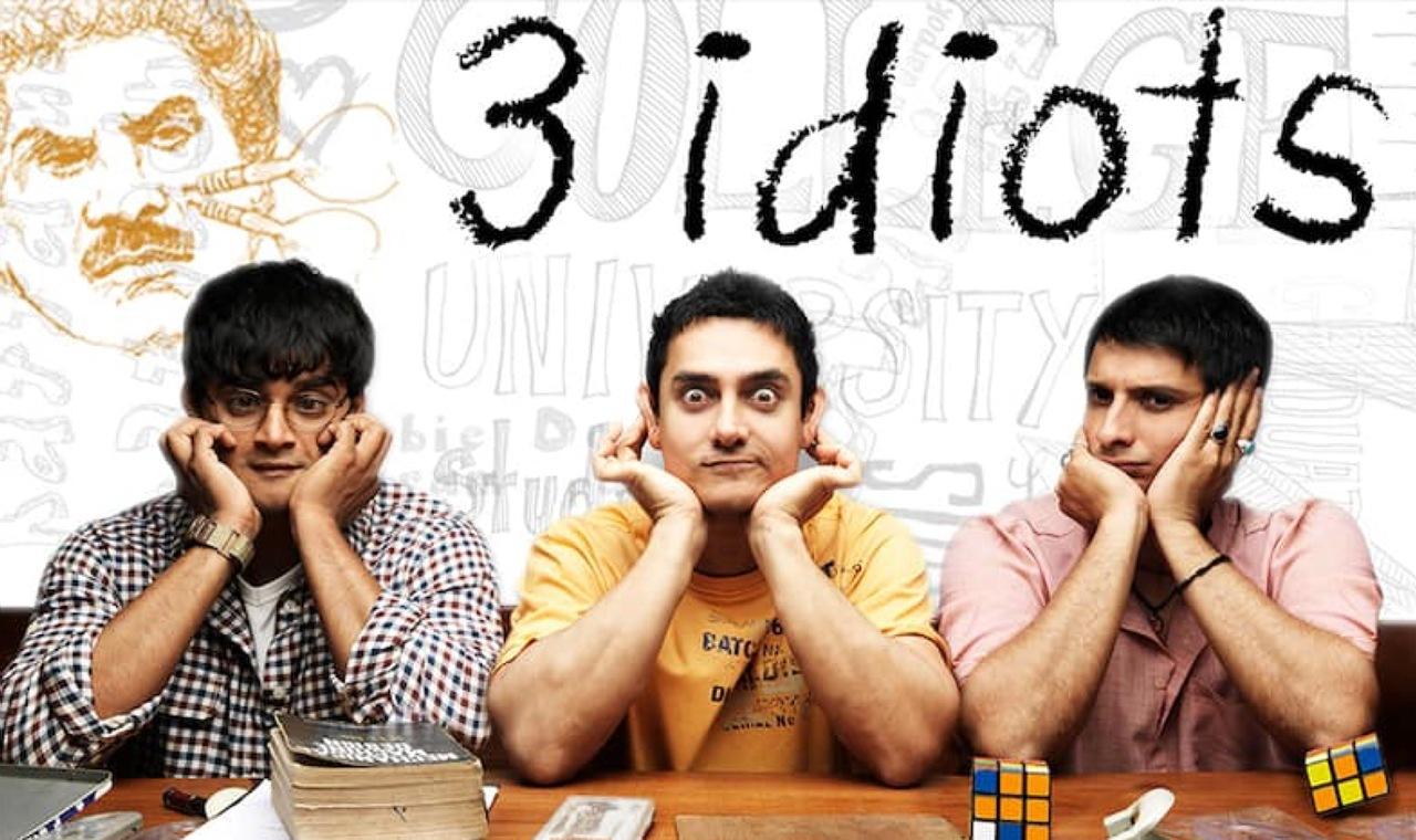 3 Idiots (2011) 
Adapted loosely from Chetan Bhagat's novel Five Point Someone, the film stars Aamir Khan, R. Madhavan and Sharman Joshi in the titular roles
